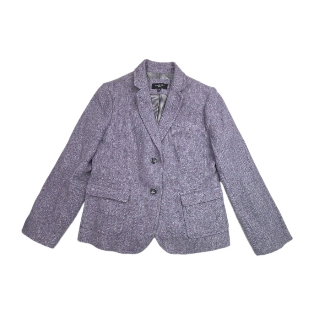 Talbots Lilac Purple Wool Blend Jacket Blazer NWOT Size 14 Petite